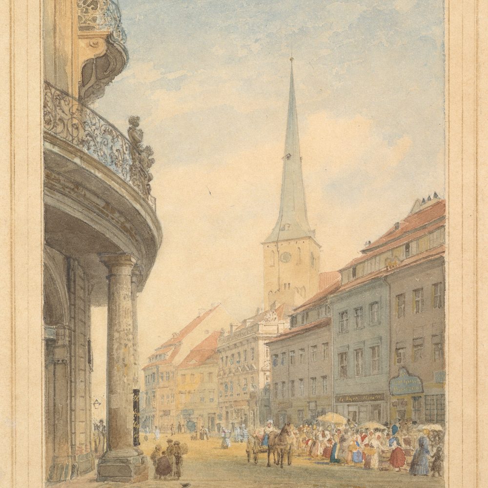 Eduard Gaertner, View of Berlin with the Ephraim Palais at Left